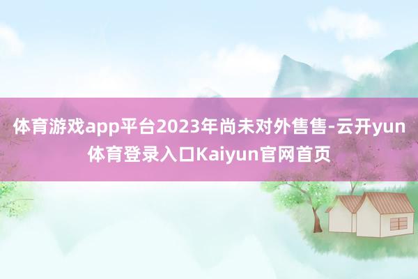 体育游戏app平台2023年尚未对外售售-云开yun体育登录入口Kaiyun官网首页