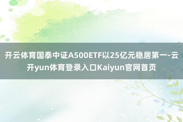 开云体育国泰中证A500ETF以25亿元稳居第一-云开yun体育登录入口Kaiyun官网首页